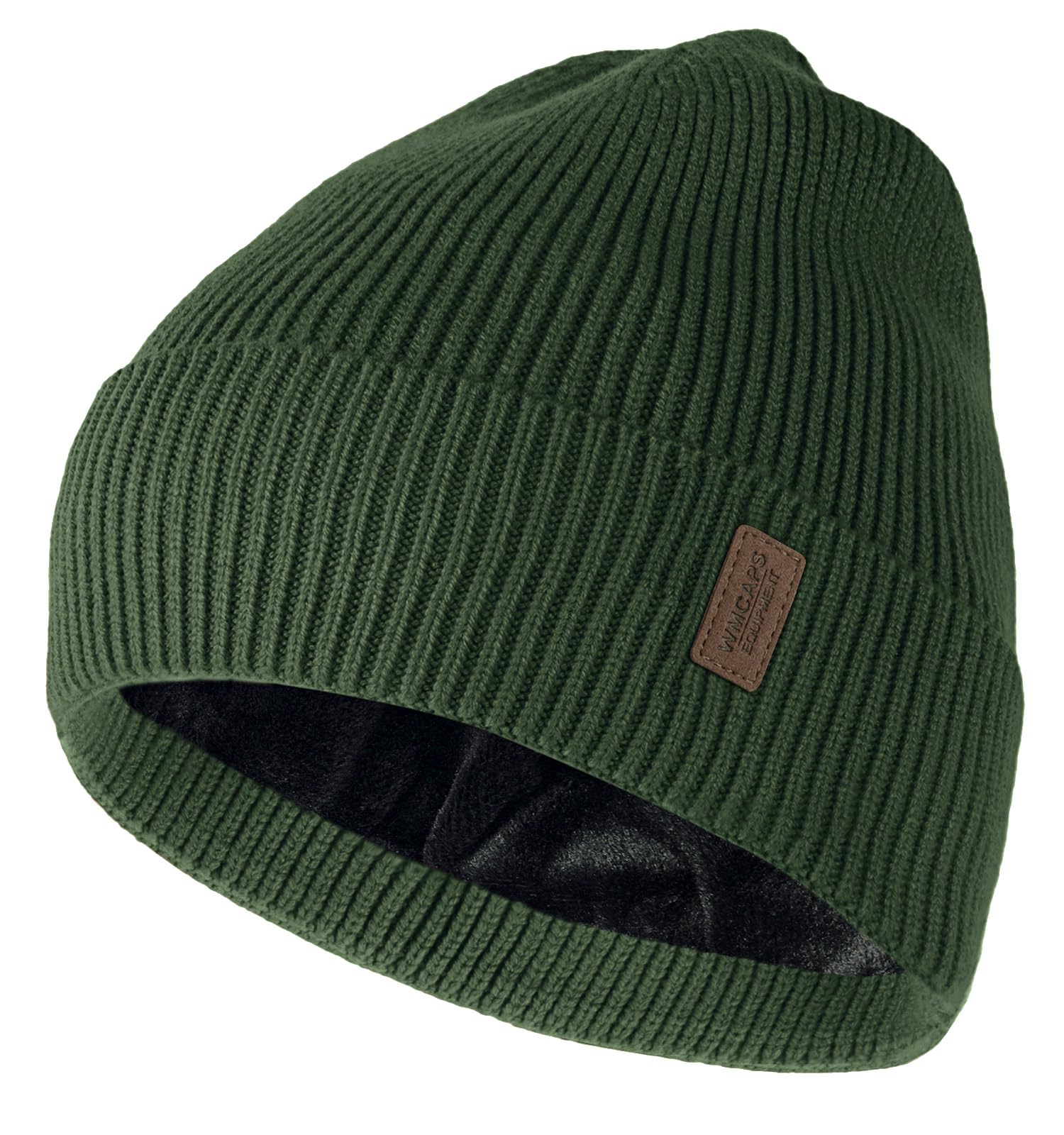 Wmcaps Winter Beanie for Men Women, Fleece Lined Beanie Soft Warm Knit Hat Ski Stocking Cuffed Cap